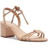 Arezzo Camila Mid Ankle Tie Sandal In Nude
