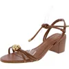 Arezzo Camila Womens Lace-up Block Heel In Multi