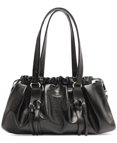 Arezzo Capri Small Leather Shoulder Bag In Black