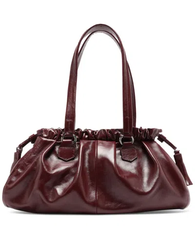 Arezzo Capri Small Leather Shoulder Bag In Burgundy