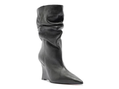 Arezzo Cara Wedge Bootie In Black