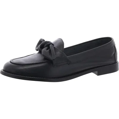 Arezzo Cassidy Womens Leather Flat Loafers In Black