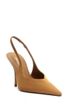 Arezzo Catherine Slingback Pointed Toe Pump In Brown