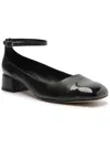 Arezzo Chloe Low Block Womens Leather Slip On Block Heels In Multi