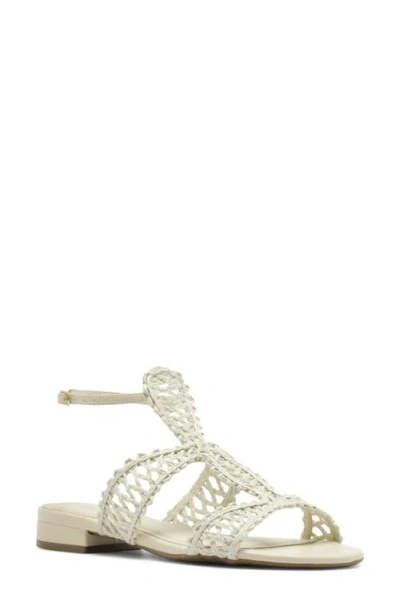 Arezzo Ciara Ankle Strap Sandal In White