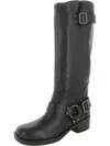 AREZZO CLARA KNEE-HIGH WOMENS LEATHER TALL MOTORCYCLE BOOTS