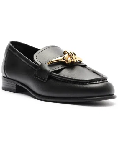 Arezzo Claudia Leather Loafer In Black