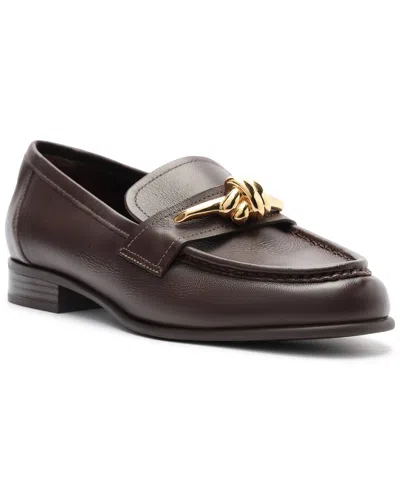 Arezzo Claudia Leather Loafer In Brown
