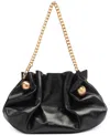 Arezzo Cleo Small Leather Clutch In Black