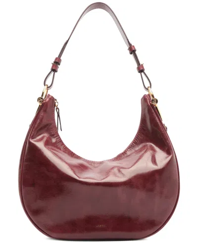 Arezzo Cora Large Leather Hobo Handbag In Burgundy