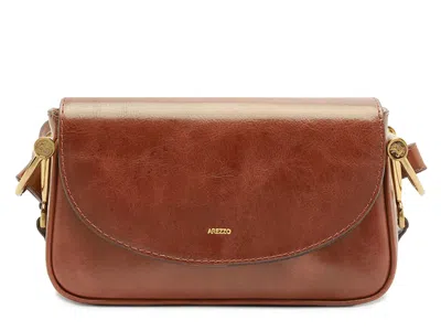 Arezzo Cora Leather Crossbody In Brown
