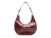 Arezzo Cora Leather Hobo Bag In Ruby Leather