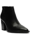 Arezzo Cora Womens Leather Block Heel Mid-calf Boots In Black