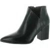 Arezzo Cora Womens Leather Pointed Toe Ankle Boots In Black