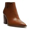 Arezzo Cora Womens Leather Pointed Toe Ankle Boots In Brown