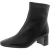 Arezzo Couros Womens Solid Leather Booties In Black