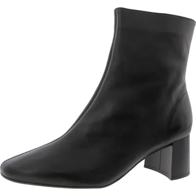 Arezzo Couros Womens Solid Leather Booties In Black
