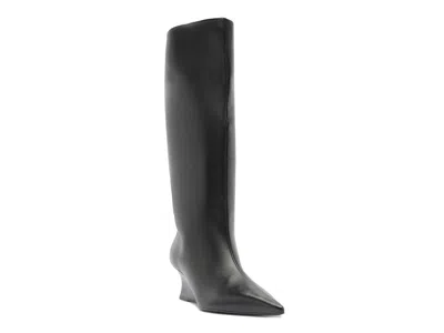 Arezzo Courtney Wedge Boot In Black