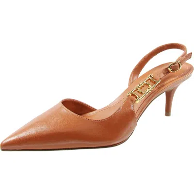 Arezzo Curcuma Womens Manmade Kitten Heels In Brown