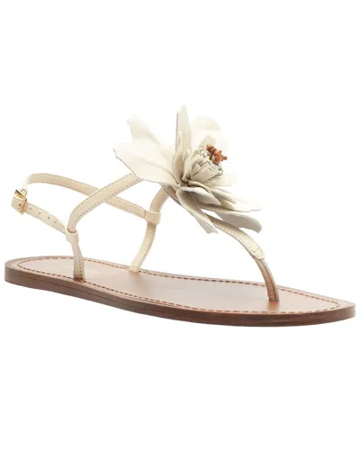 Arezzo Daisy Leather Sandal In Gold