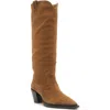 Arezzo Dakota Knee High Western Boot In Brown