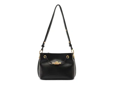 Arezzo Daphne Leather Shoulder Bag In Black