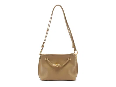 Arezzo Daphne Leather Shoulder Bag In Tan