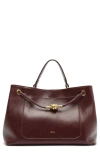 Arezzo Delphine Large Leather Shopper In Fresh Ruby