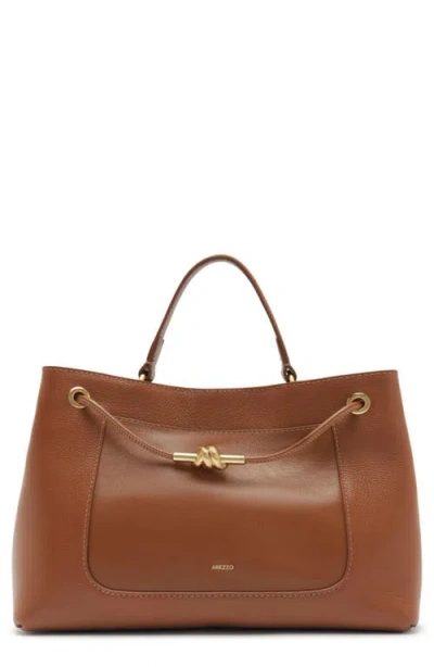 Arezzo Delphine Large Leather Shopper In Soul Natural