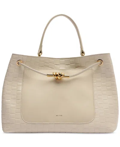 Arezzo Delphine Large Leather Shopping Bag In Brown