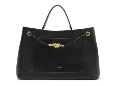Arezzo Delphine Leather Tote In Black