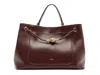 Arezzo Delphine Leather Tote In Ruby Red
