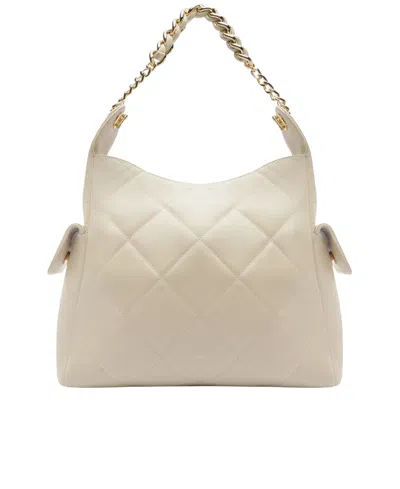 Arezzo Diana Large Leather Shoulder Bag In Brown