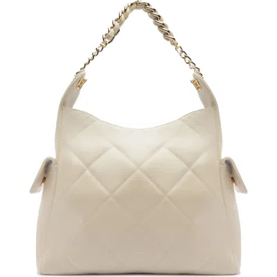 Arezzo Diana Large Quilted Leather Tote In Panacota