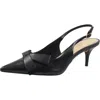 Arezzo Eliza Womens Bow Man Made Kitten Heels In Black
