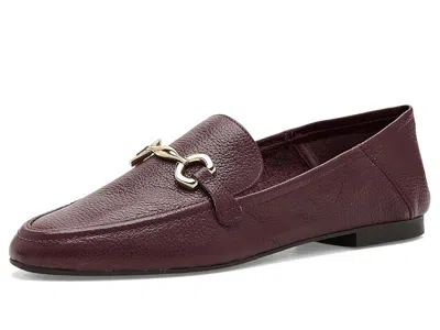 Arezzo Emma Loafers Women's Flat Shoes Fresh Ruby: 7 M, Leather In Burgundy