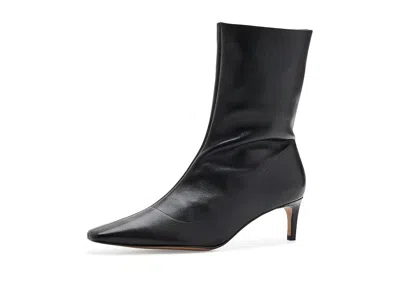 Arezzo Emmet Low Stiletto Bootie Women's Boots Black: 6 M, Leather