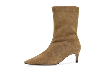 Arezzo Emmet Low Stiletto Bootie Women's Boots Stracci: 6 M, Leather In Brown