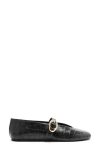 Arezzo Erica Croc Embossed Ballet Flat