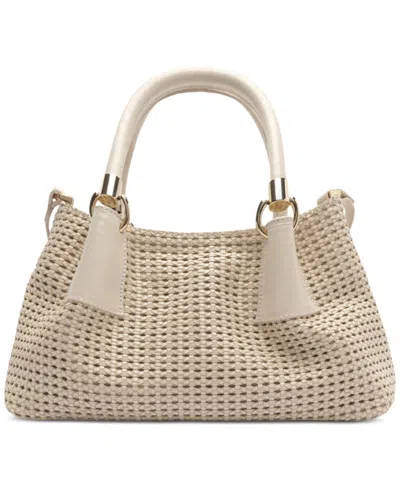 Arezzo Eva Medium Leather Tote Handbag In Neutral