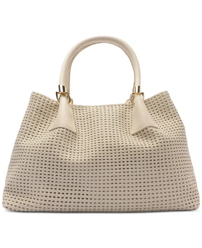 Arezzo Eva Small Leather Tote Handbag In Neutral