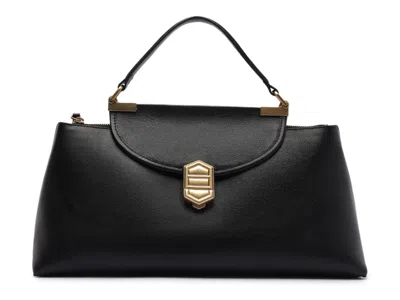 Arezzo Everly Leather Satchel In Black