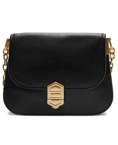 Arezzo Everly Leather Small Crossbody Handbag In Black