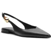 Arezzo Farrah Slingback Pointed Toe Flat In Black