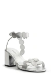 Arezzo Harmony Ankle Strap Sandal In Silver