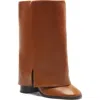 Arezzo Harper Foldover Shaft Boot In Brown