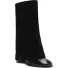 Arezzo Harper Foldover Shaft Boot In Black