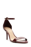 Arezzo Isabelli Ankle Strap Sandal In Burgundy