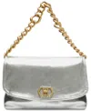 Arezzo Ivy Large Leather Crossbody In Gray