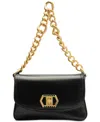 Arezzo Ivy Medium Leather Crossbody In Black